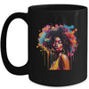 Black Queen Afro Melanin Dripping Juneteenth African Mug | siriusteestore