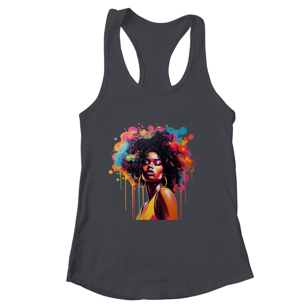 Black Queen Afro Melanin Dripping Juneteenth African Shirt & Tank Top | siriusteestore