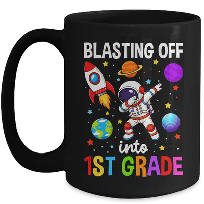 Blasting Off Into 1St Grade Boys First Day First Grade Kids Mug | siriusteestore