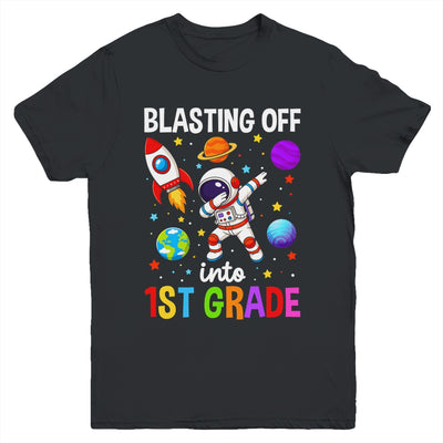 Blasting Off Into 1St Grade Boys First Day First Grade Kids Youth Shirt | siriusteestore
