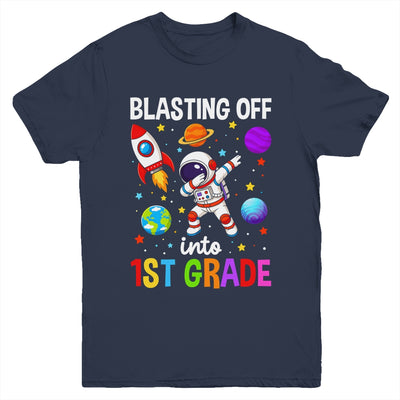 Blasting Off Into 1St Grade Boys First Day First Grade Kids Youth Shirt | siriusteestore