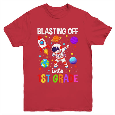 Blasting Off Into 1St Grade Boys First Day First Grade Kids Youth Shirt | siriusteestore