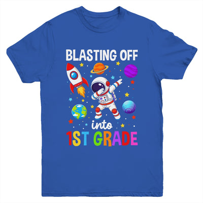 Blasting Off Into 1St Grade Boys First Day First Grade Kids Youth Shirt | siriusteestore