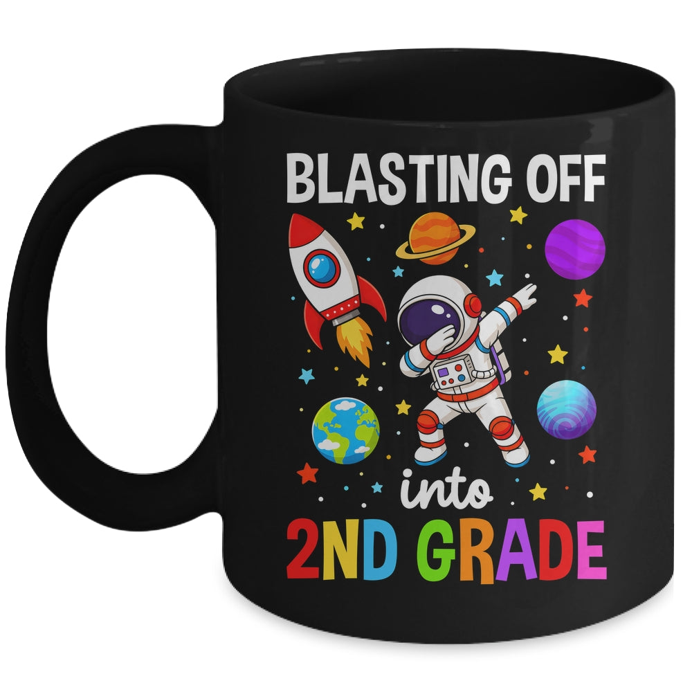 Blasting Off Into 2Nd Grade Boys First Day Second Grade Kids Mug | siriusteestore