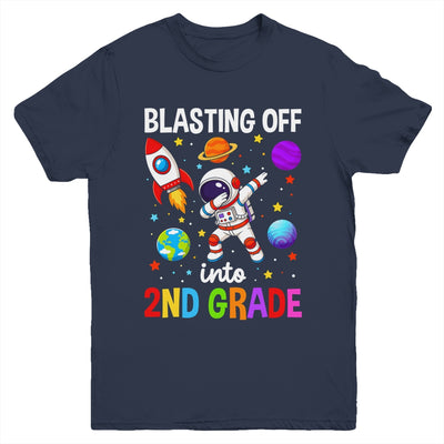 Blasting Off Into 2Nd Grade Boys First Day Second Grade Kids Youth Shirt | siriusteestore