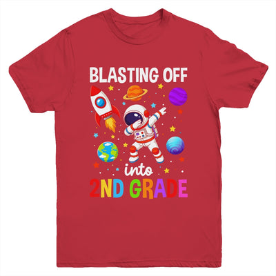 Blasting Off Into 2Nd Grade Boys First Day Second Grade Kids Youth Shirt | siriusteestore