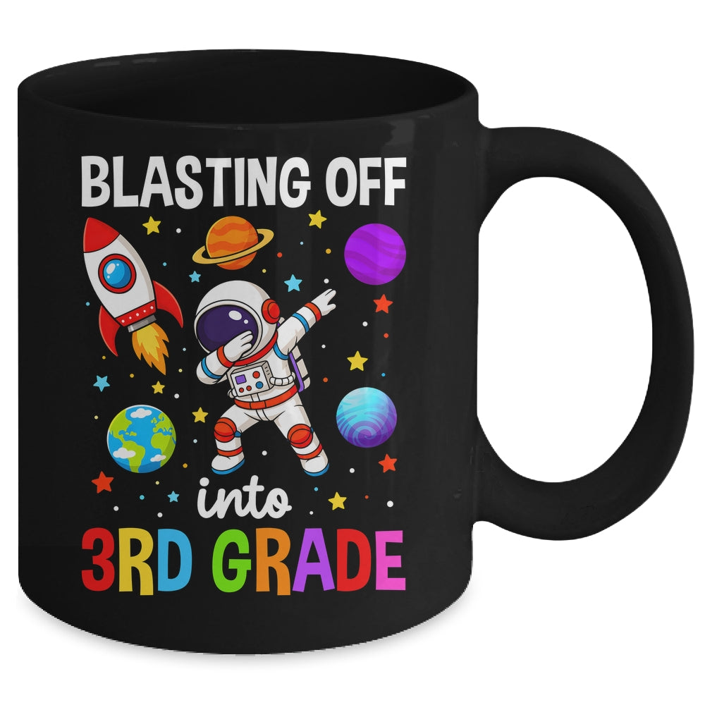 Blasting Off Into 3Rd Grade Boys First Day Third Grade Kids Mug | siriusteestore