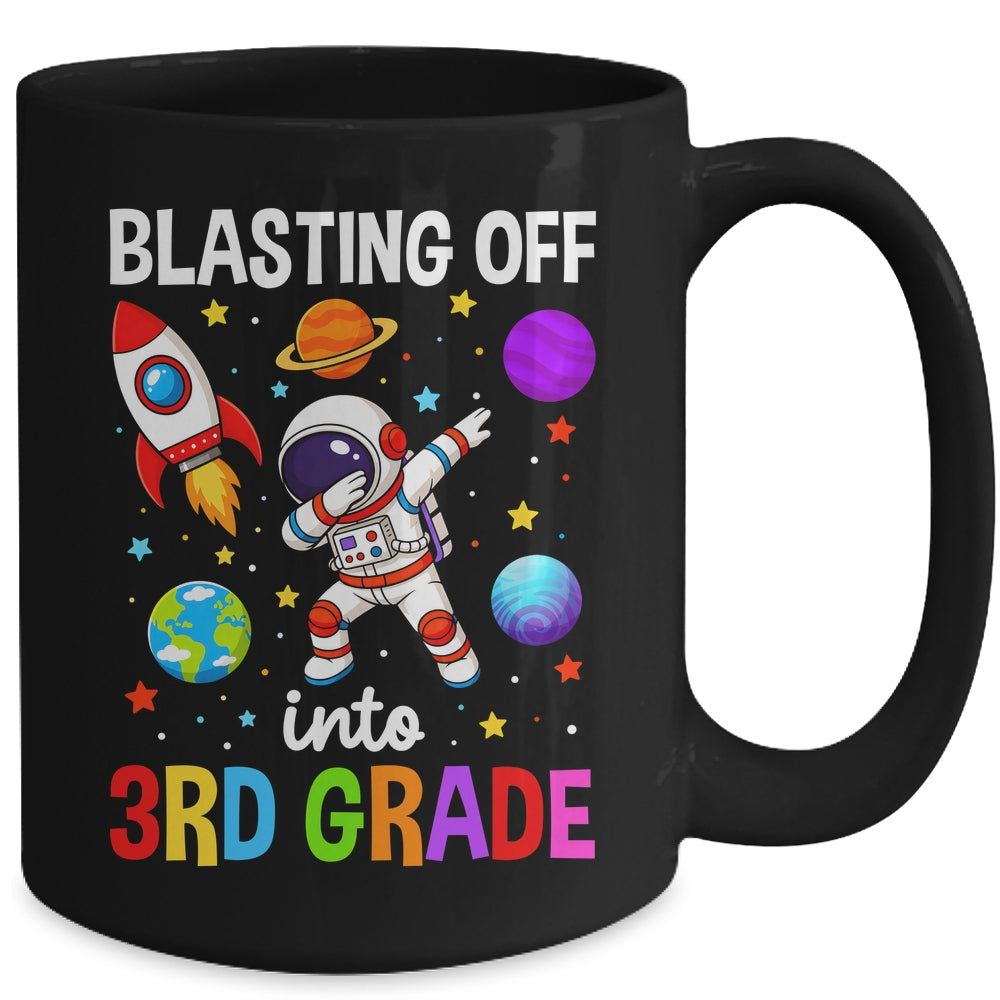 Blasting Off Into 3Rd Grade Boys First Day Third Grade Kids Mug | siriusteestore