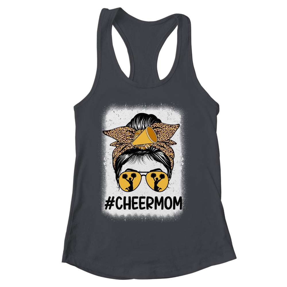 Bleached Cheer Mom Mama Cheerleading Mom Messy Bun Shirt & Tank Top | siriusteestore