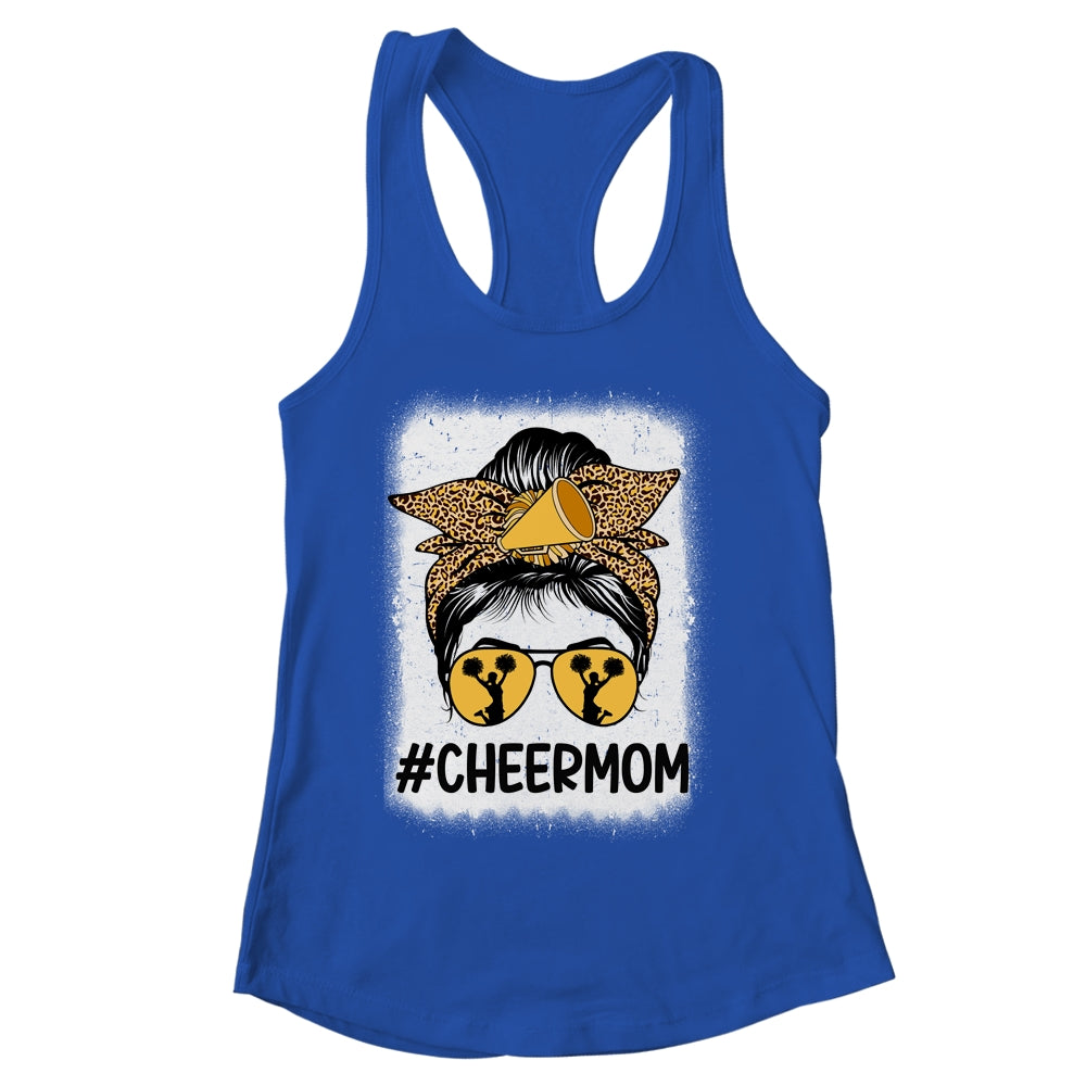 Bleached Cheer Mom Mama Cheerleading Mom Messy Bun Shirt & Tank Top | siriusteestore
