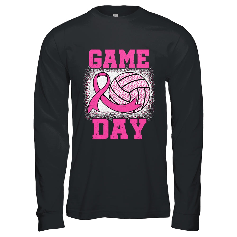 Bleached Game Day Breast Cancer Awareness Pink Volleyball Shirt & Hoodie | siriusteestore