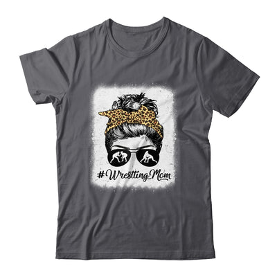 Bleached Life Wrestling Mom Women Leopard Messy Bun Glasses Shirt & Tank Top | siriusteestore