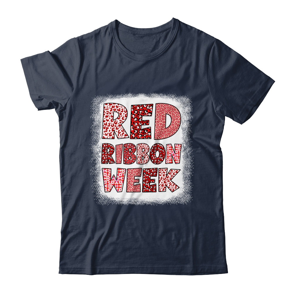 Bleached Red Ribbon Week Leopard We Wear Red For Awareness Shirt & Hoodie | siriusteestore