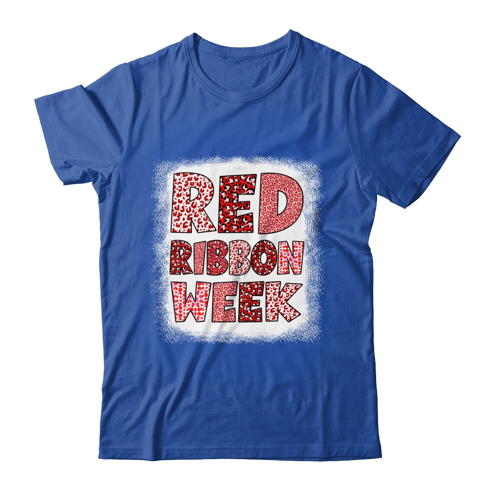 Bleached Red Ribbon Week Leopard We Wear Red For Awareness Shirt & Hoodie | siriusteestore