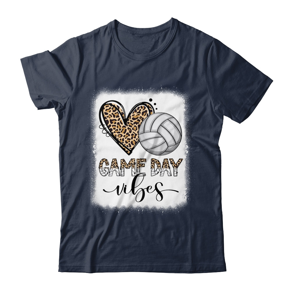 Bleached Volleyball Game Day Vibes Volleyball Mom Leopard Shirt & Tank Top | siriusteestore