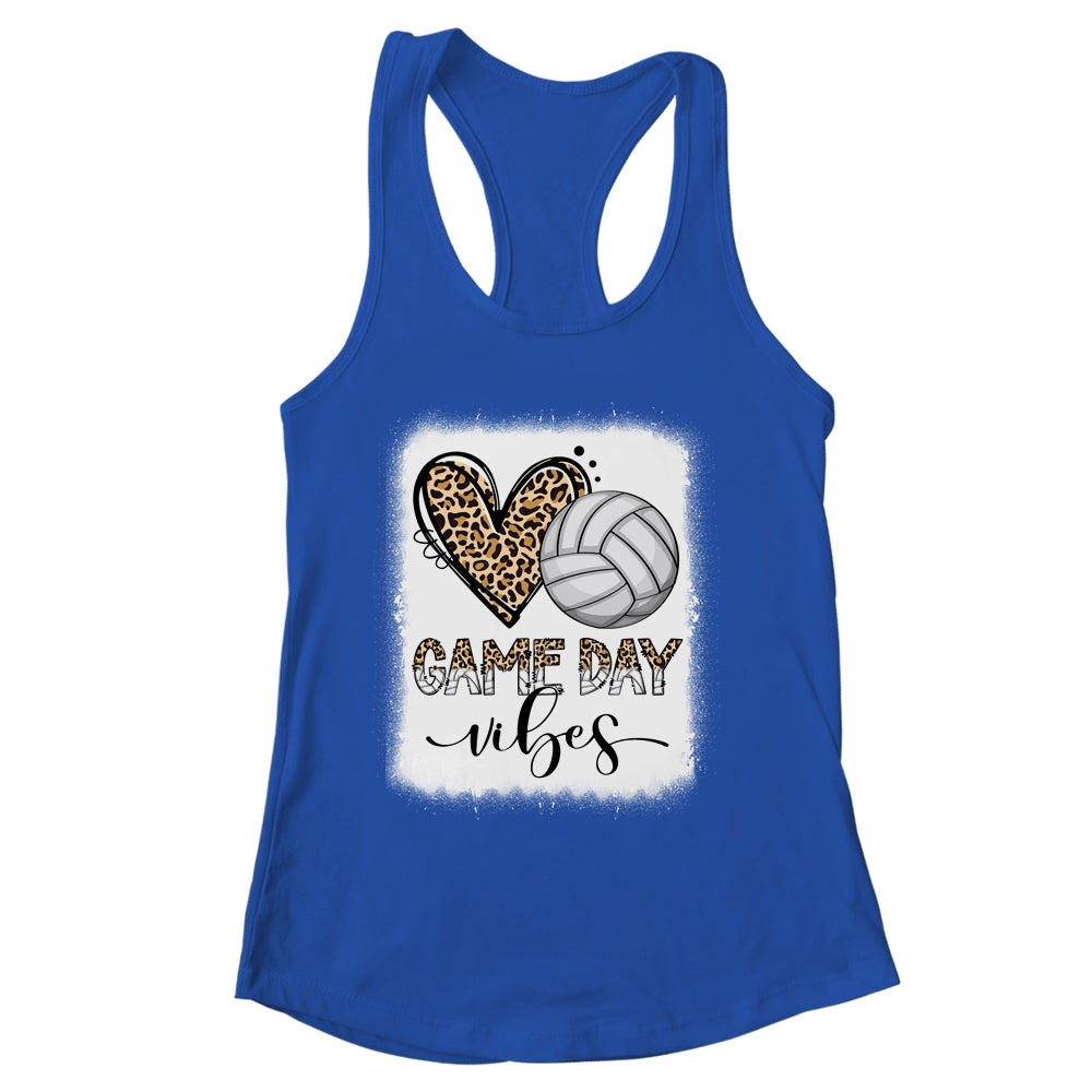 Bleached Volleyball Game Day Vibes Volleyball Mom Leopard Shirt & Tank Top | siriusteestore
