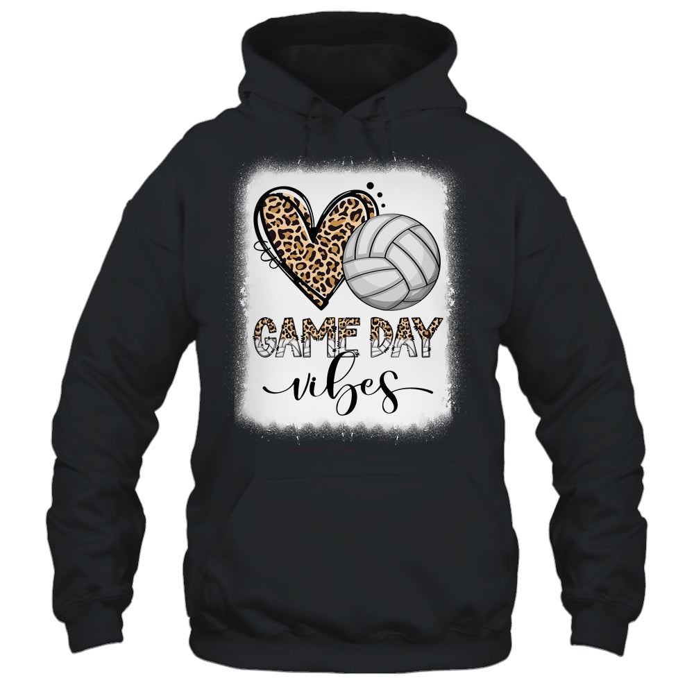 Bleached Volleyball Game Day Vibes Volleyball Mom Leopard Shirt & Tank Top | siriusteestore