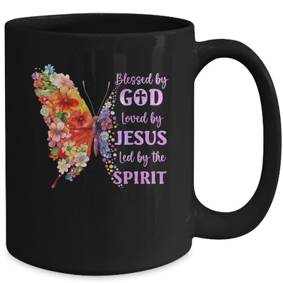 Blessed By God Loved By Jesus Butterfly Christian Women Girl Mug | siriusteestore