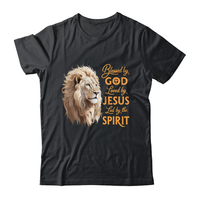 Blessed By God Loved By Jesus Christian Lion For Men Women Shirt & Hoodie | siriusteestore