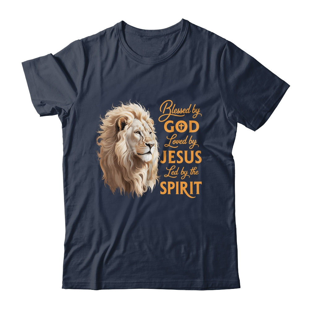 Blessed By God Loved By Jesus Christian Lion For Men Women Shirt & Hoodie | siriusteestore