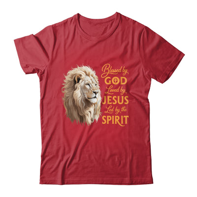 Blessed By God Loved By Jesus Christian Lion For Men Women Shirt & Hoodie | siriusteestore