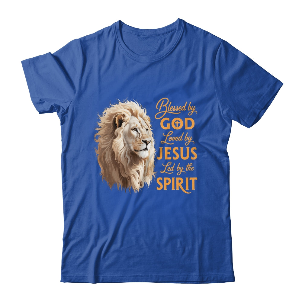 Blessed By God Loved By Jesus Christian Lion For Men Women Shirt & Hoodie | siriusteestore