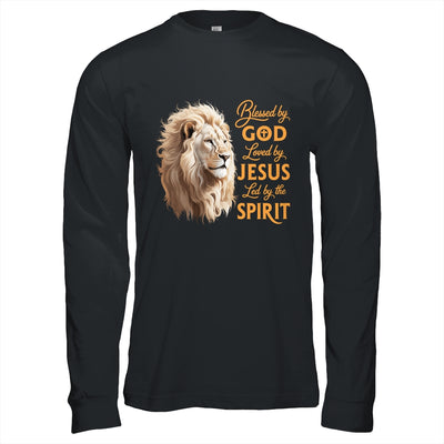 Blessed By God Loved By Jesus Christian Lion For Men Women Shirt & Hoodie | siriusteestore