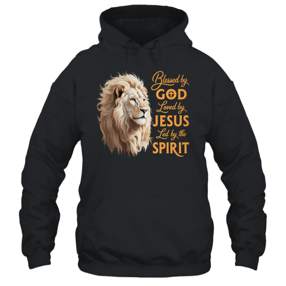 Blessed By God Loved By Jesus Christian Lion For Men Women Shirt & Hoodie | siriusteestore