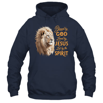 Blessed By God Loved By Jesus Christian Lion For Men Women Shirt & Hoodie | siriusteestore