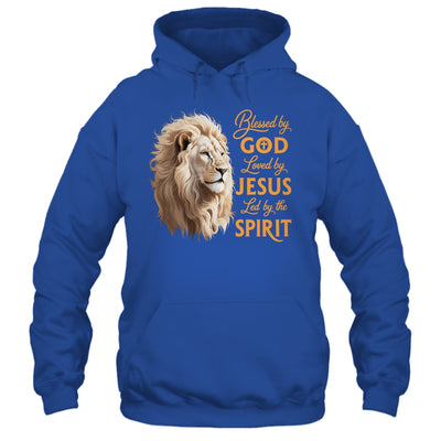 Blessed By God Loved By Jesus Christian Lion For Men Women Shirt & Hoodie | siriusteestore