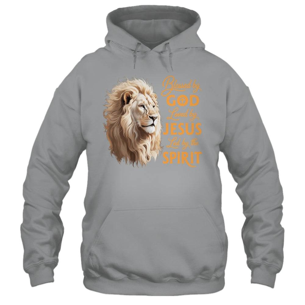 Blessed By God Loved By Jesus Christian Lion For Men Women Shirt & Hoodie | siriusteestore