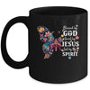 Blessed By God Loved By Jesus Floral Butterfly Christian Mug | siriusteestore
