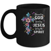 Blessed By God Loved By Jesus Floral Cross Christian Mug | siriusteestore