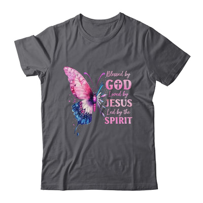 Blessed By God Loved By Jesus Pink Butterfly Christian Shirt & Hoodie | siriusteestore