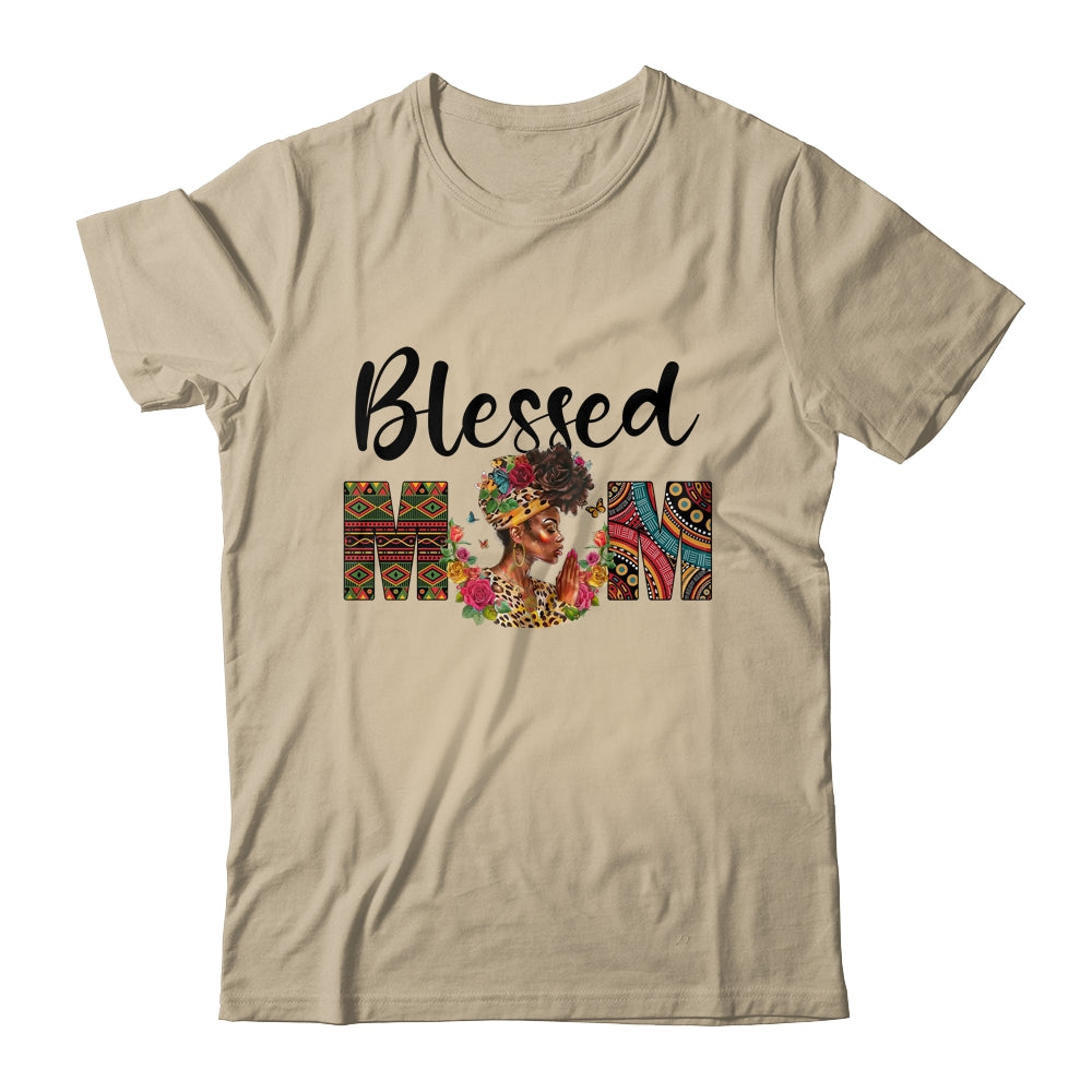 Blessed Mom Africa Black Woman Juneteenth Mother's Day Shirt & Tank Top | siriusteestore