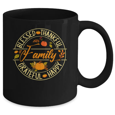 Blessed Thankful Family Thanksgiving Grateful Men Women Kids Mug | siriusteestore