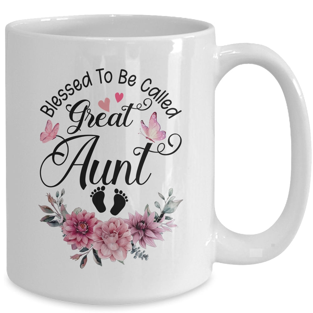 Blessed To Be Called Aunt Floral Aunt Mothers Day Mug | siriusteestore