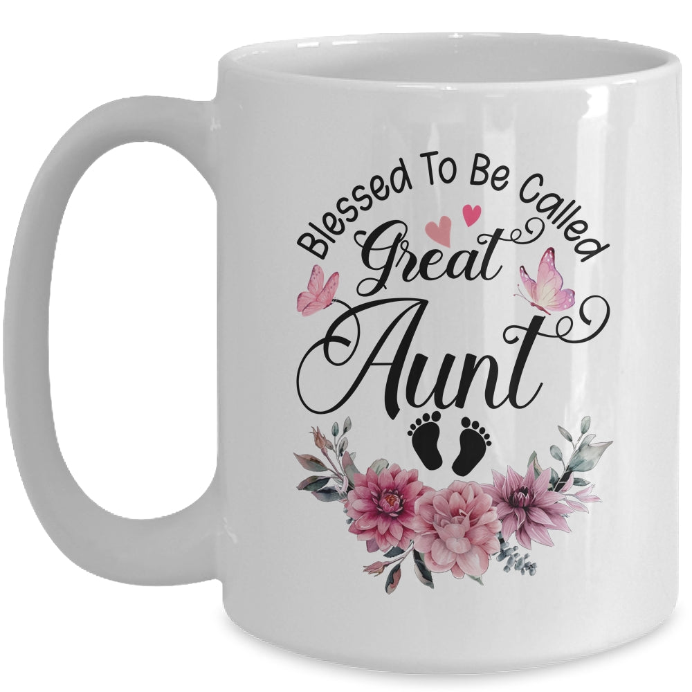Blessed To Be Called Aunt Floral Aunt Mothers Day Mug | siriusteestore