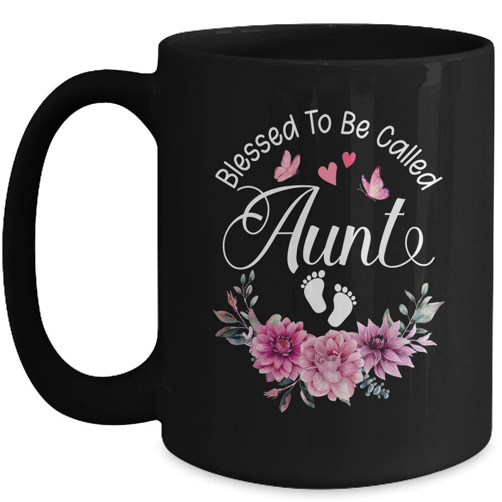 Blessed To Be Called Aunt Women Floral Decor Aunt Mug | siriusteestore