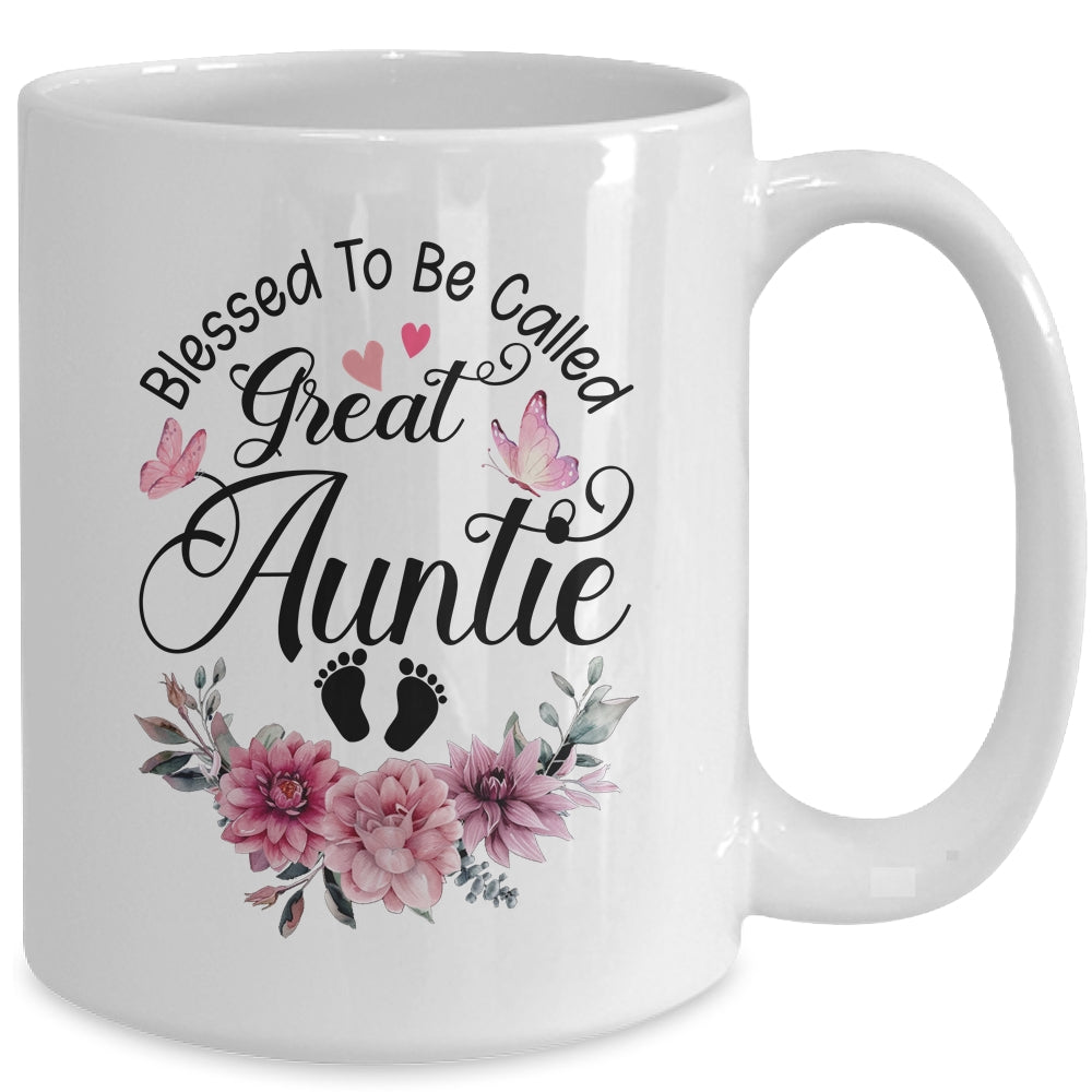 Blessed To Be Called Auntie Floral Auntie Mothers Day Mug | siriusteestore