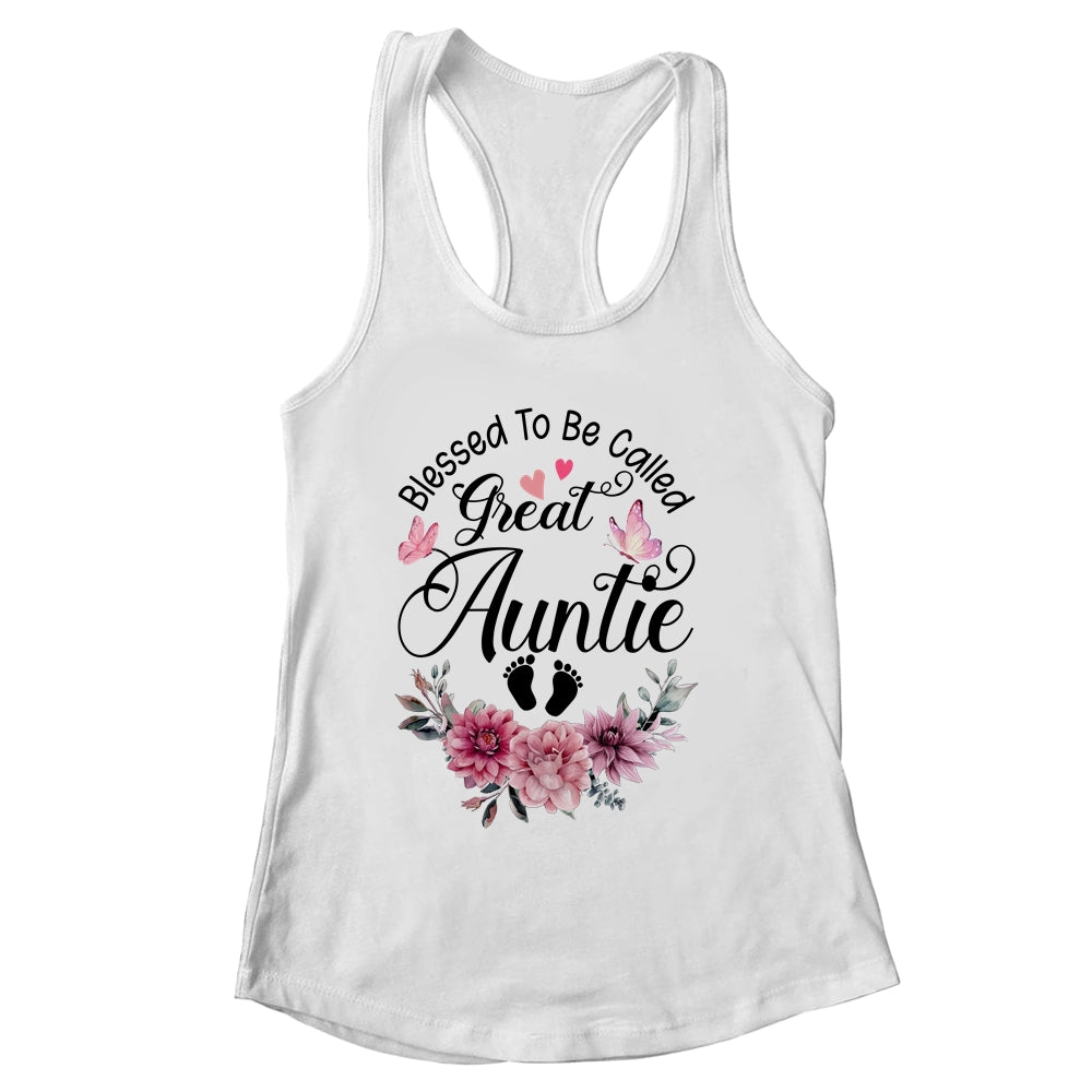Blessed To Be Called Auntie Floral Auntie Mothers Day Shirt & Tank Top | siriusteestore