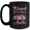 Blessed To Be Called Auntie Mothers Day Birthday Rose Butterfly Mug | siriusteestore