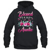 Blessed To Be Called Auntie Mothers Day Birthday Rose Butterfly Shirt & Tank Top | siriusteestore