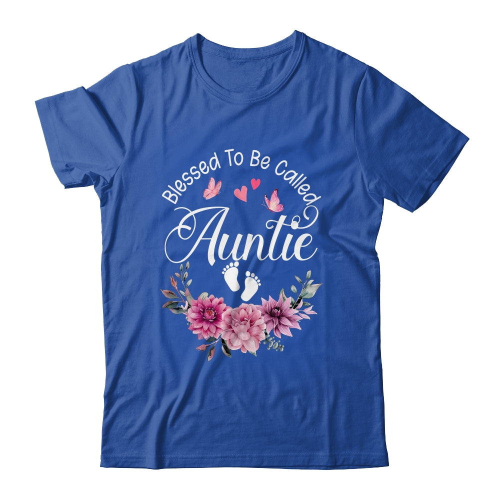 Blessed To Be Called Auntie Women Floral Decor Auntie Shirt & Tank Top | siriusteestore