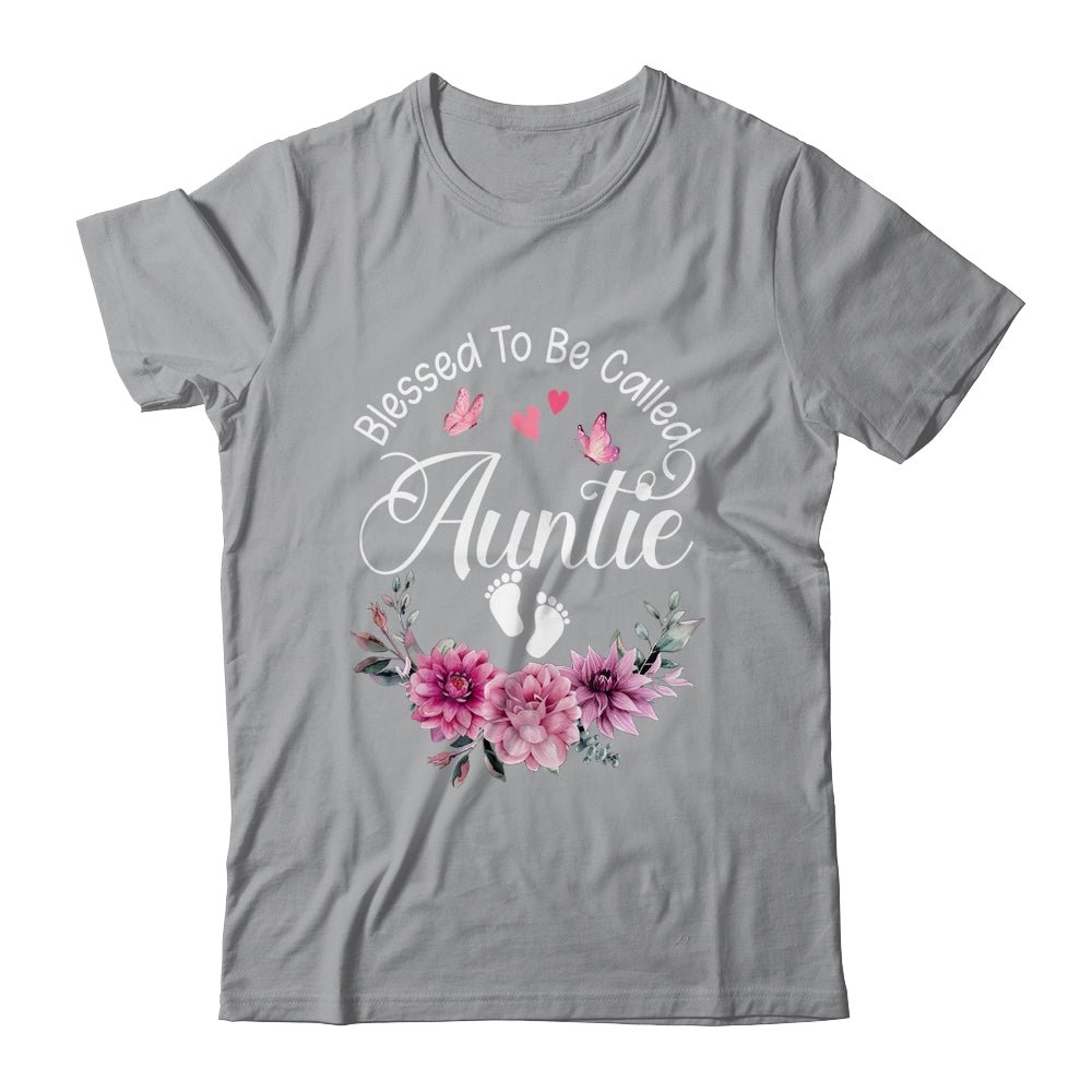Blessed To Be Called Auntie Women Floral Decor Auntie Shirt & Tank Top | siriusteestore