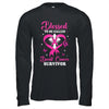 Blessed To Be Called Breast Cancer Survivor Butterfly Pink Shirt & Hoodie | siriusteestore