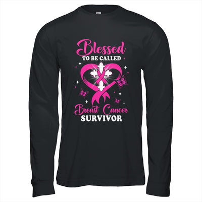Blessed To Be Called Breast Cancer Survivor Butterfly Pink Shirt & Hoodie | siriusteestore