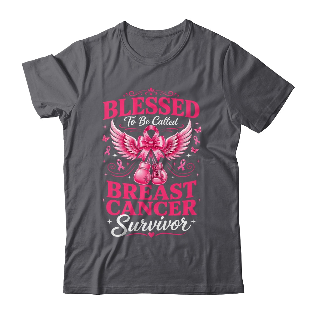 Blessed To Be Called Breast Cancer Survivor Pink Ribbon Shirt & Hoodie | siriusteestore
