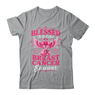 Blessed To Be Called Breast Cancer Survivor Pink Ribbon Shirt & Hoodie | siriusteestore