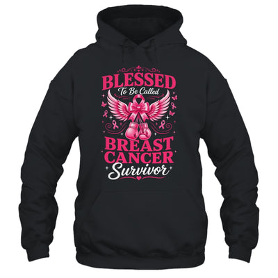 Blessed To Be Called Breast Cancer Survivor Pink Ribbon Shirt & Hoodie | siriusteestore